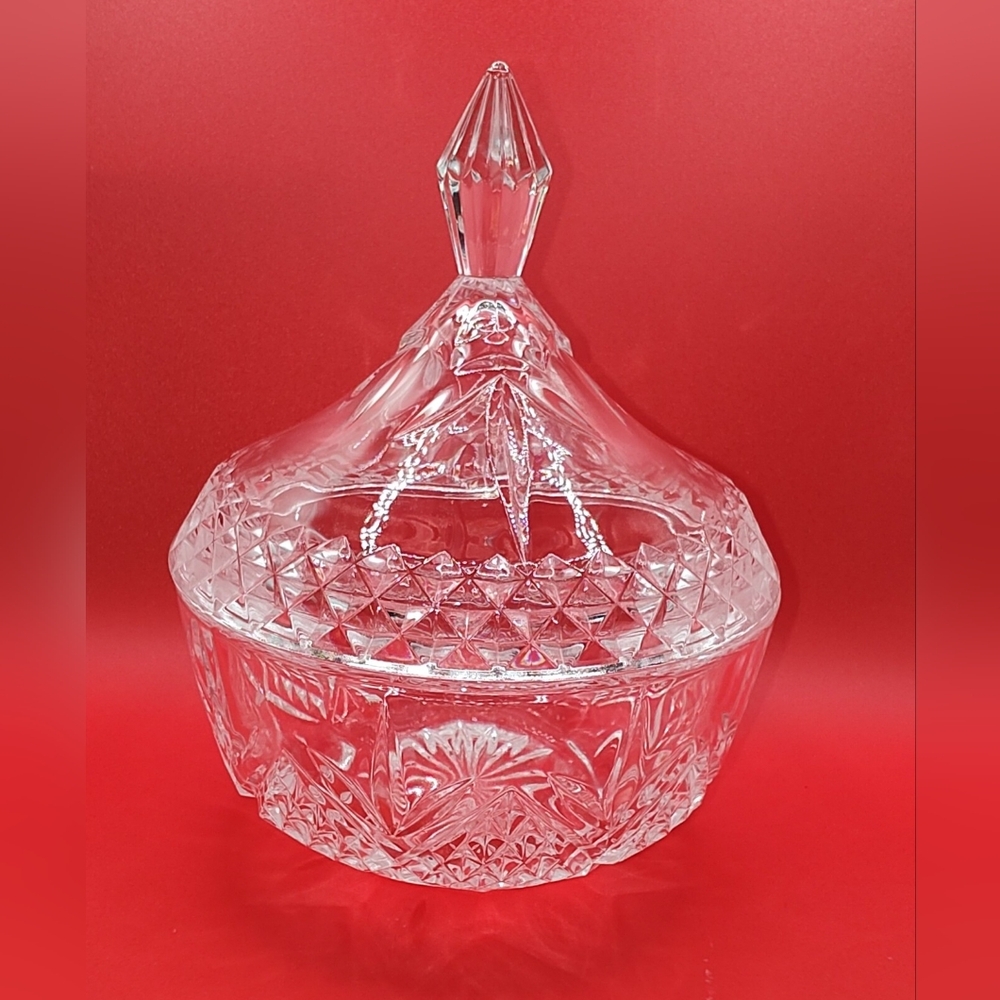 Vintage Crystal D'Argues  French Covered Dish